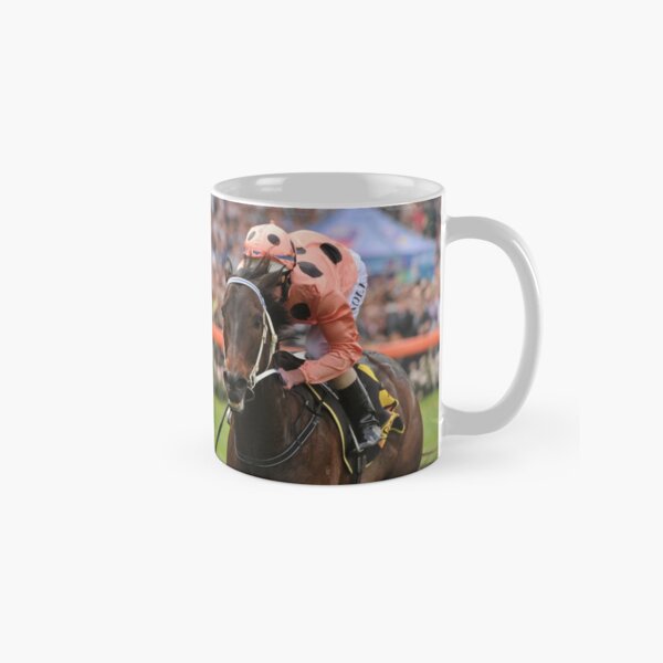 Champion Australian racehorse Black Caviar. Classic Mug