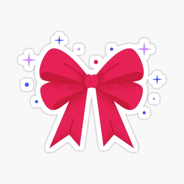 Sticker red bow 