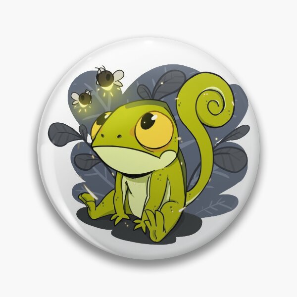 Item preview, Cute Little Chameleon with Fireflies designed and sold by elmantastic design.