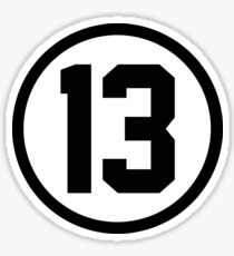 Number Thirteen Sticker