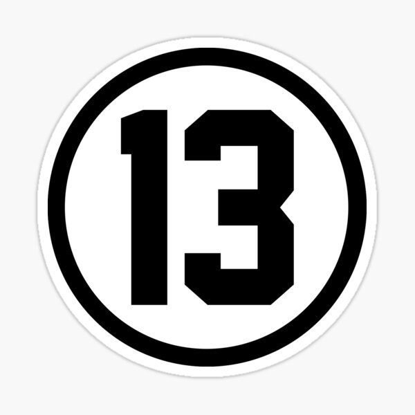 Number Thirteen Sticker