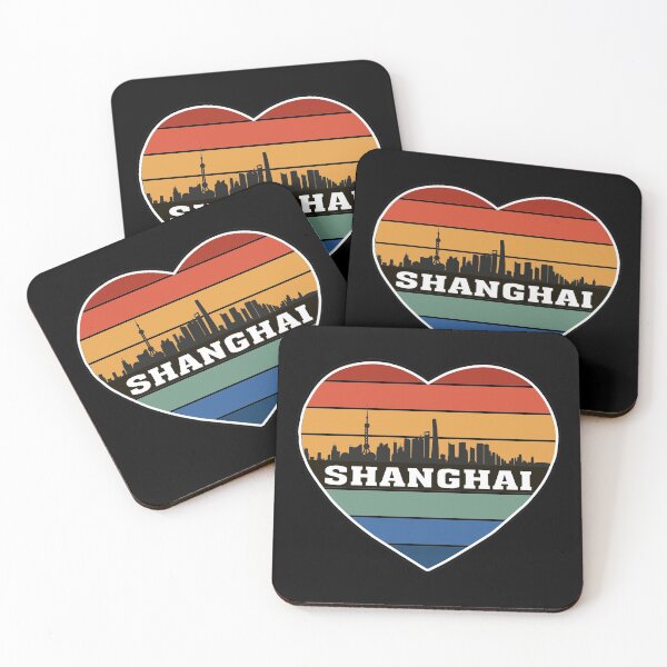 Item preview, Shanghai China Skyline Silhouette Chinese Flag Travel Souvenir designed and sold by TeeHome.