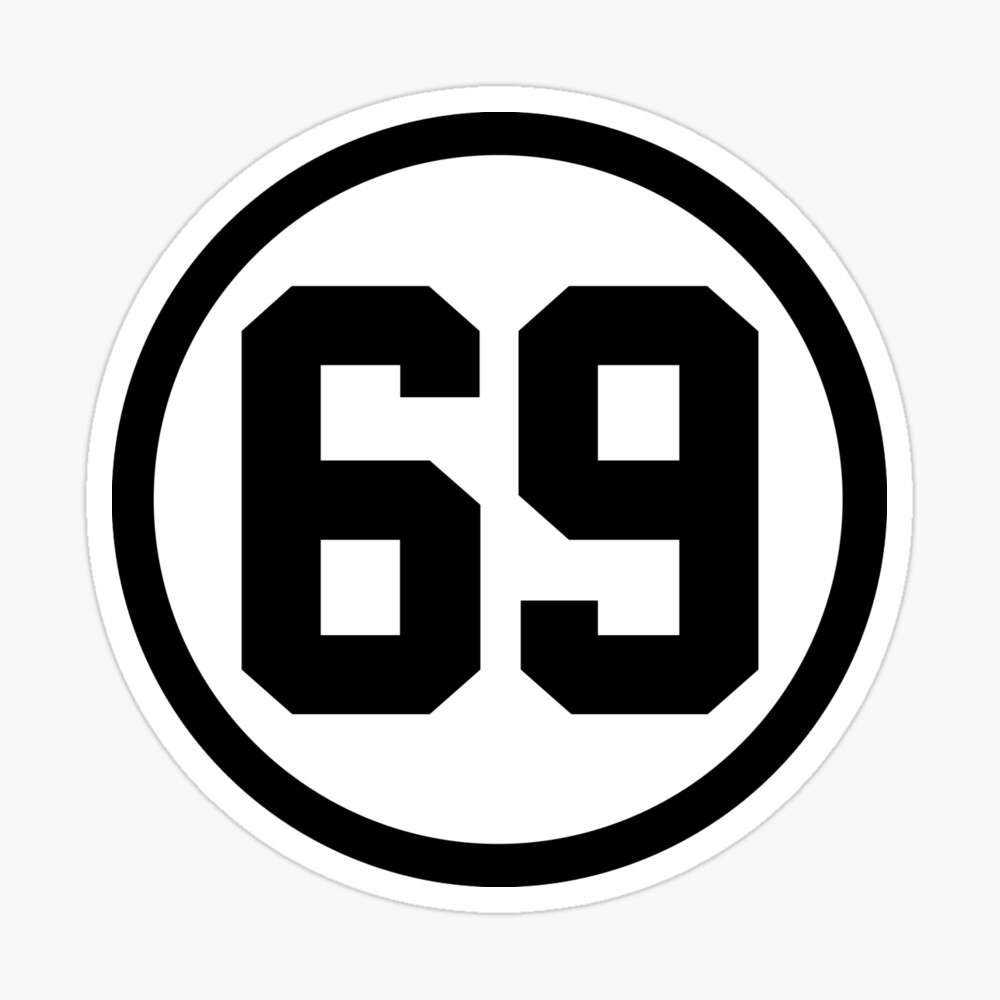 69 jersey number college style Poster by GeogDesigns