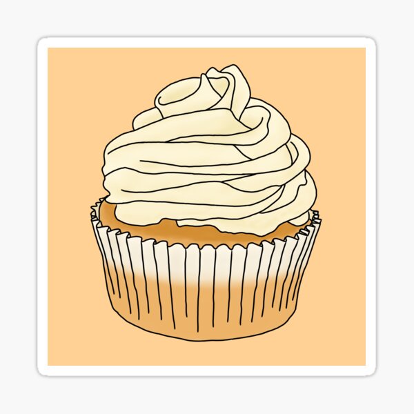 Watercolor Cupcakes Stickers