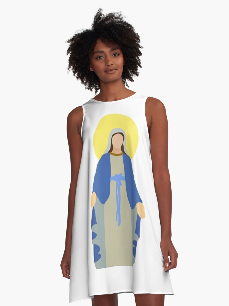 Virgin Mary Dress - 2 For Sale on 1stDibs | mother mary dress, virgin mary  print dress, mother merry dress