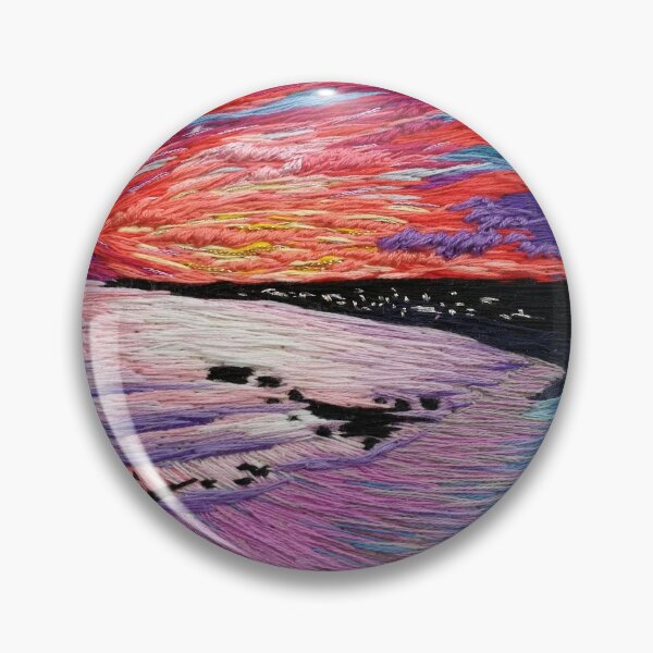 Item preview, Flamingo Sunset. Embroidered Landscape designed and sold by Limonush.