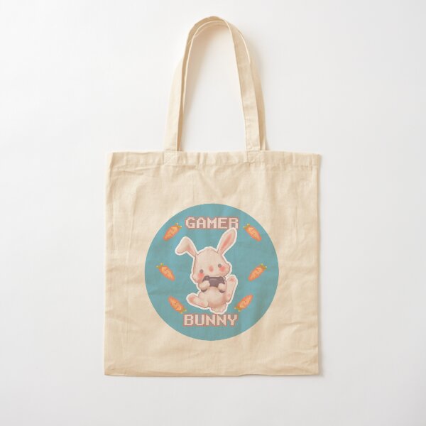 Gamer bunny Cotton Tote Bag