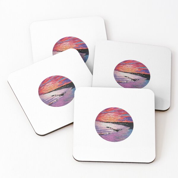 Item preview, Flamingo Sunset. Embroidered Landscape designed and sold by Limonush.