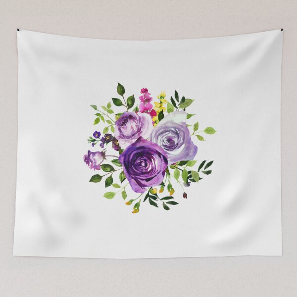 Item preview, Pretty Purple Floral Designs designed and sold by cindyfordyce.