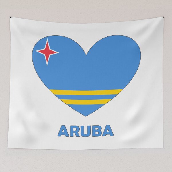 Item preview, Heart Flag - Love Aruba designed and sold by Chill-Channel.