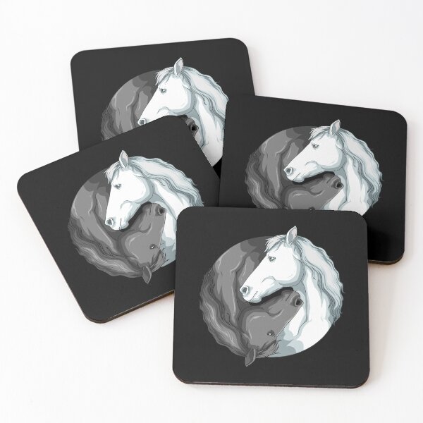 Item preview, Horseback Riding Yin Yang Yoga Horses Art Equestrian designed and sold by xxBENxx.
