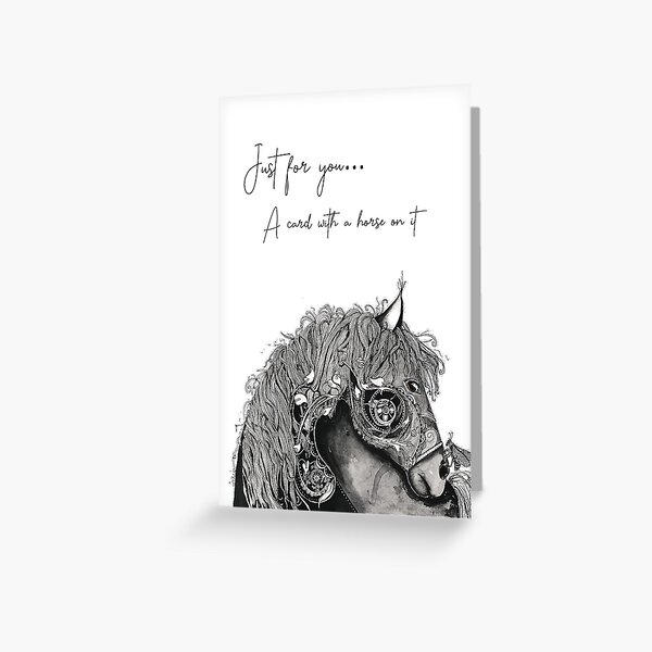Item preview, This is a cool card with a horse on it designed and sold by Jenny Wood.