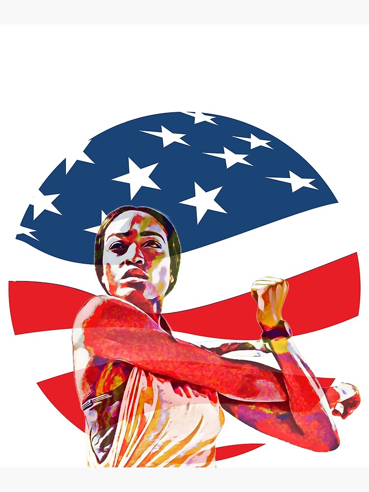 "Female Power (woman athlete American flag)" Poster by HamiltonmagicTs