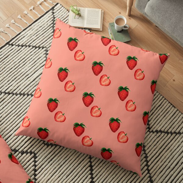 Strawberries Floor Pillow