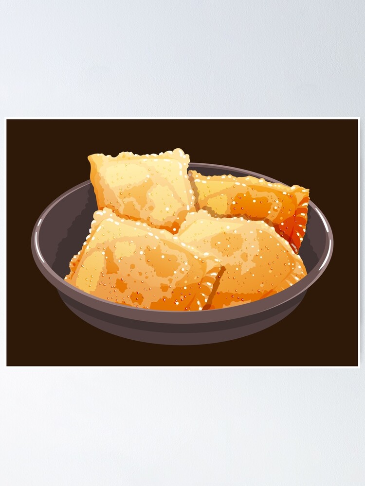 "Brazilian Pastel de Queijo Fried Pastry With Cheese" Poster by