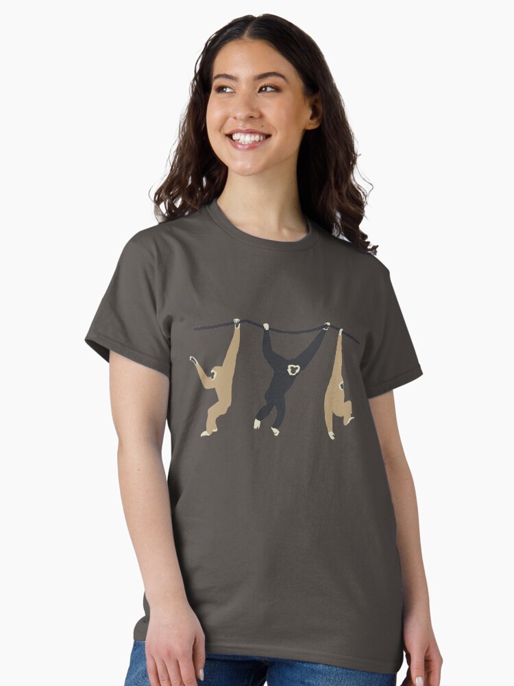 Thumbnail 2 of 7, Classic T-Shirt, Lar/White-handed Gibbon designed and sold by GeoCreate.