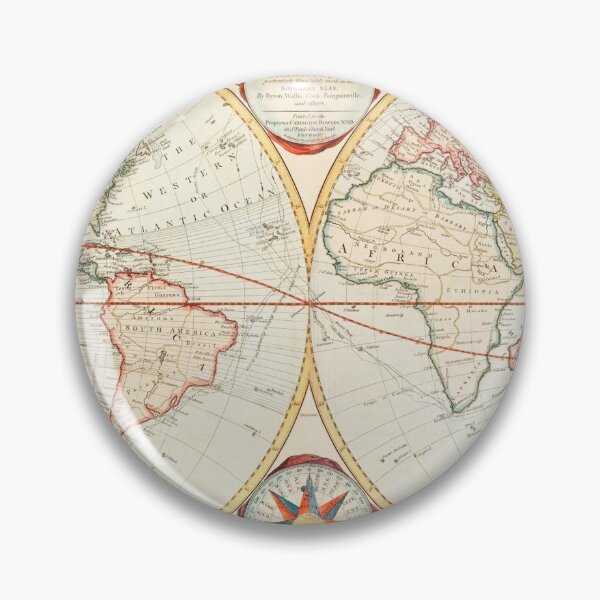 Item preview, Bowles Carington Vintage Old World Map Continents Antique Collectable designed and sold by conceptDVS.