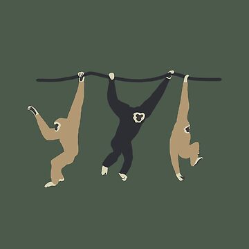 Artwork thumbnail, Lar/White-handed Gibbon by GeoCreate