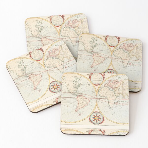 Item preview, Bowles Carington Vintage Old World Map Continents Antique Collectable designed and sold by conceptDVS.