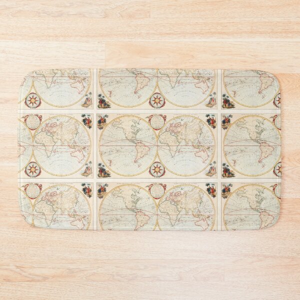 Item preview, Bowles Carington Vintage Old World Map Continents Antique Collectable designed and sold by conceptDVS.