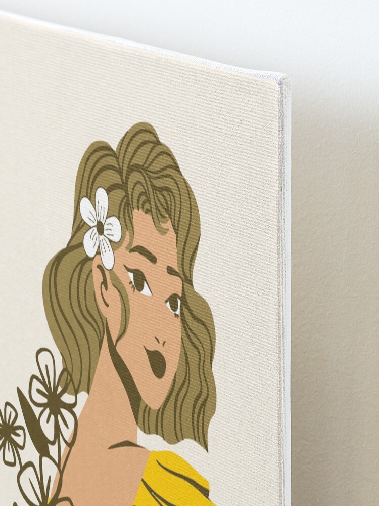 "Beautiful Filipina with Sampaguita and Mustard Colored Dress, Pinay, Sampaguita, Filipiniana