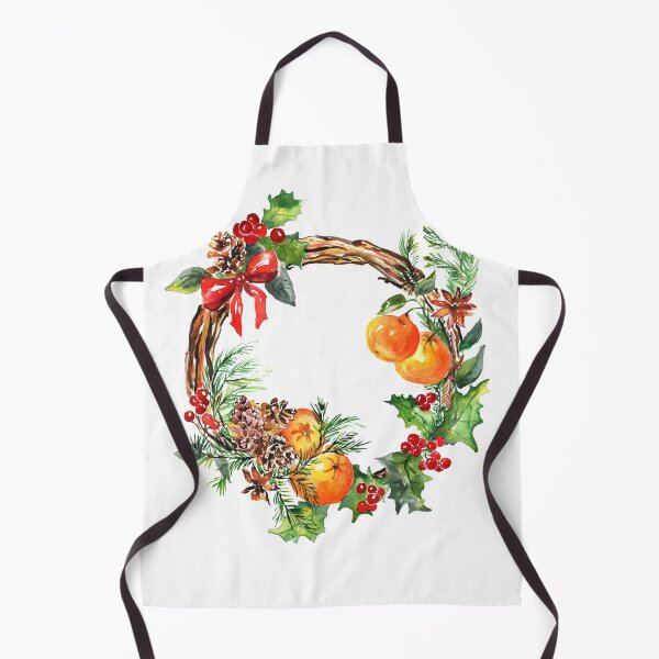 Item preview, Christmas wreath with tangerines designed and sold by BeeTartprints.