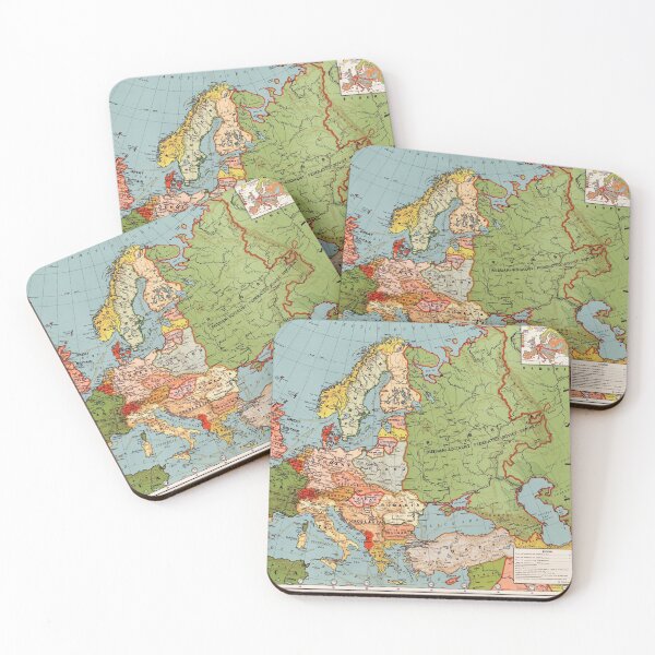 Item preview, Standard Map of Europe by George Washington Bacon (1830–1922) Vintage Old World Map Continents  designed and sold by conceptDVS.