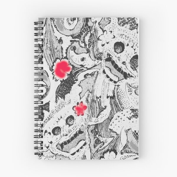 Item preview, Shades of Gray with Red Flowers Balinese Barong Indonesia designed and sold by AlteredAtelier.