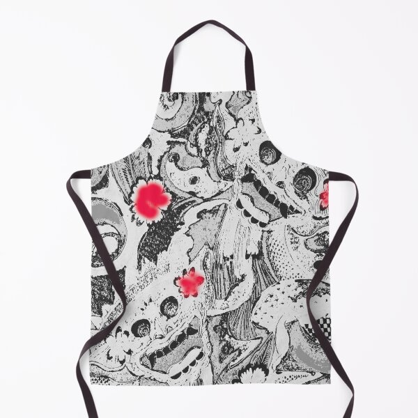 Item preview, Shades of Gray with Red Flowers Balinese Barong Indonesia designed and sold by AlteredAtelier.