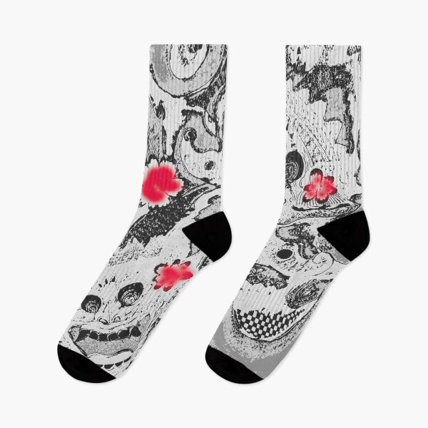Item preview, Shades of Gray with Red Flowers Balinese Barong Indonesia designed and sold by AlteredAtelier.