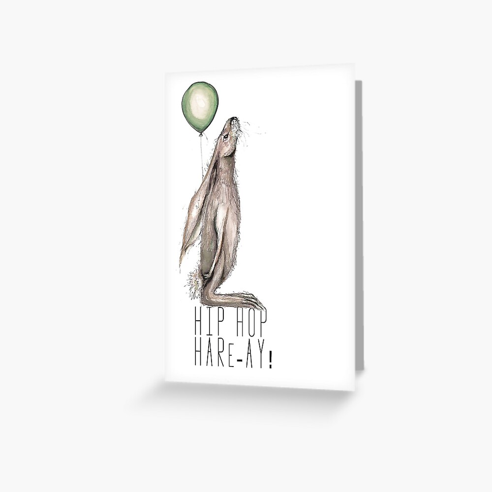 Hop hop hare-ay Greeting Card