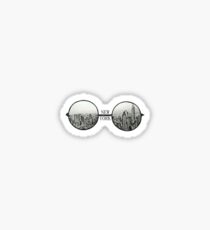 New York Glasses Sticker Sticker