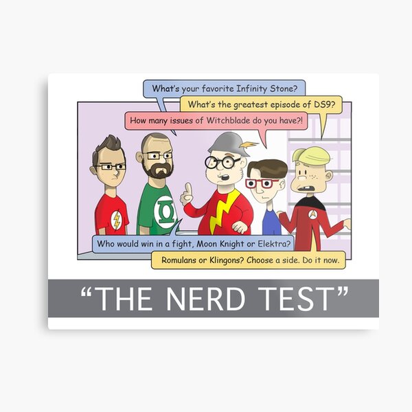 Mega Dads: Nerd Test Metal Print
