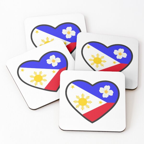 Item preview, Philippines Flag Heart with Sampaguita, Philippines Sun and Stars, Philippine Sampaguita designed and sold by AloraDesigns.
