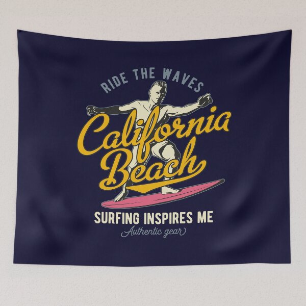 Item preview, Surf en la playa de California designed and sold by DreamInk Studio.