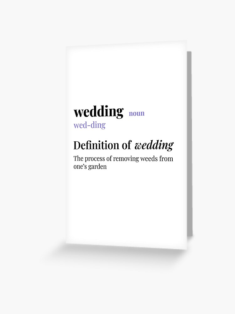 Homer's Definition of a Wedding Greeting Card for Sale by jodynev