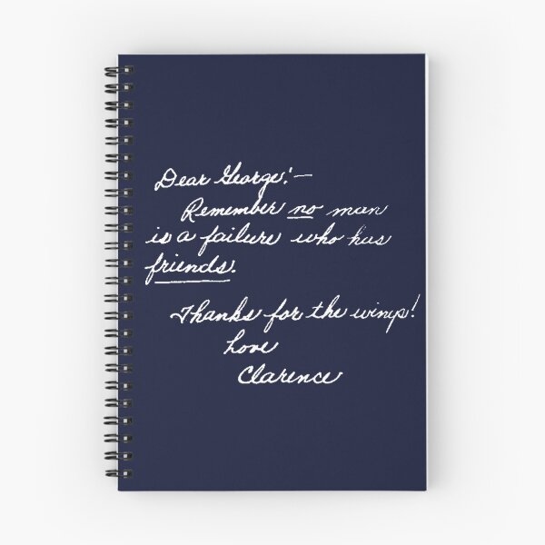Item preview, NAVY BLUE It's A Wonderful Life Movie Quote about Friends designed and sold by junepillows.