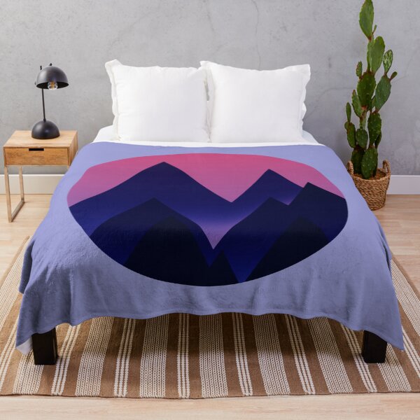 Item preview, Abstract Blue Purple Mountain designed and sold by cation-studio.