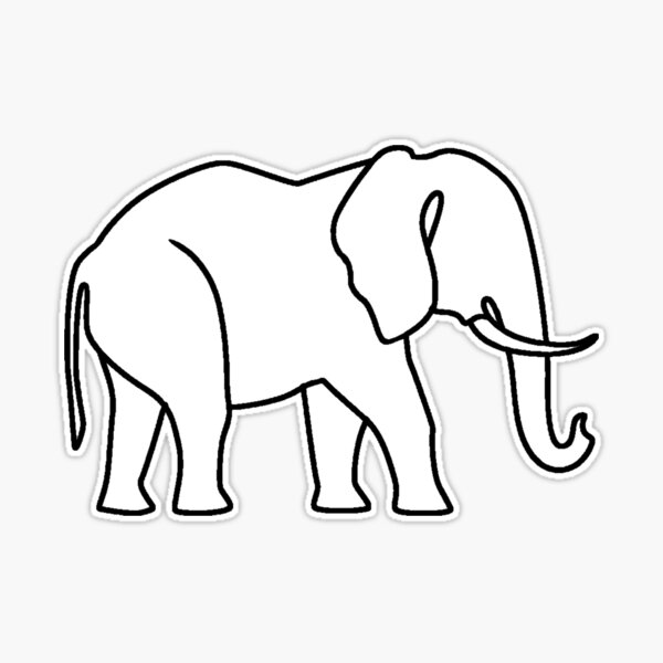 Cute Elephant Of Coloring Pages On White Background Outline Sketch Drawing  Vector Free PNG And Clipart Image For Free Download - Lovepik | 380533169