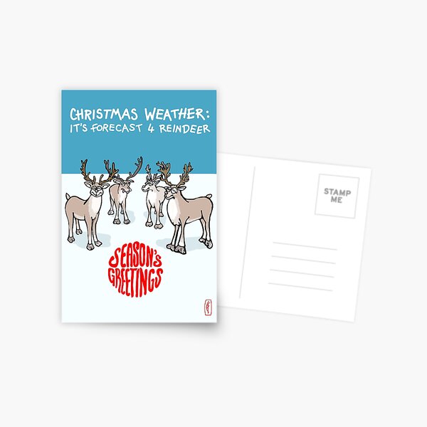 Season’s Greetings - Christmas weather forecast Postcard