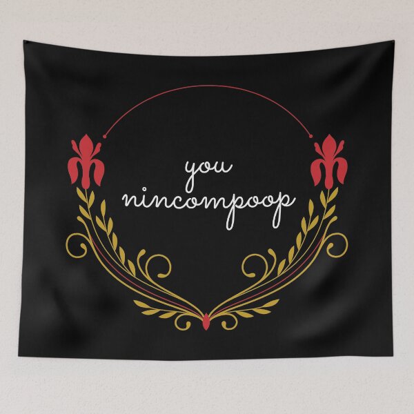 Item preview, Flower Wreath Insults You Nincompoop designed and sold by Nathalie Aynié.