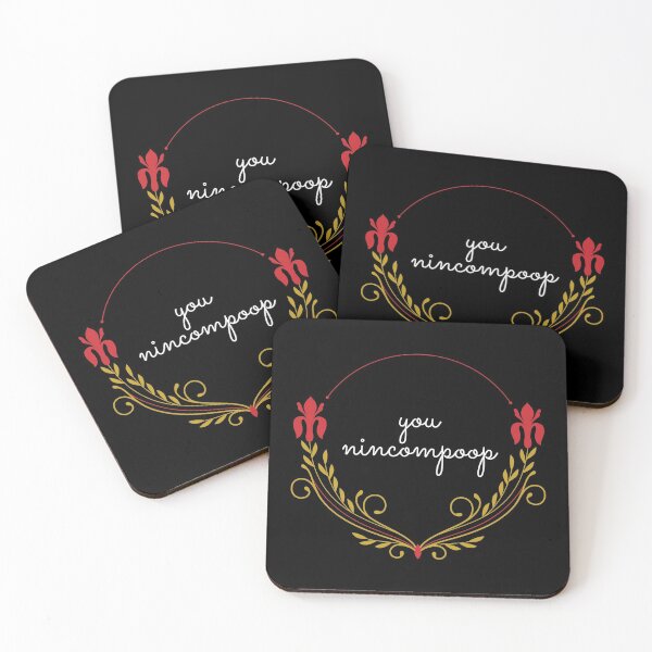 Item preview, Flower Wreath Insults You Nincompoop designed and sold by Nathalie Aynié.