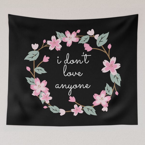 Item preview, Flower Wreath Insults I Don't Love Anyone designed and sold by Nathalie Aynié.