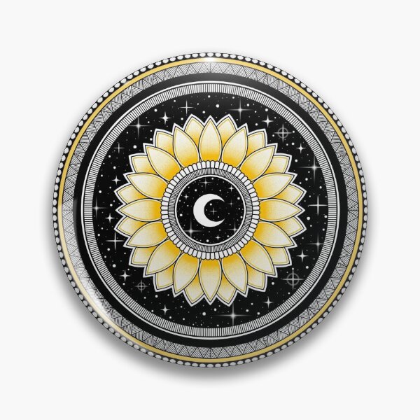 Item preview, Sunflower and Moon Mandala designed and sold by LorenaElenaArt.