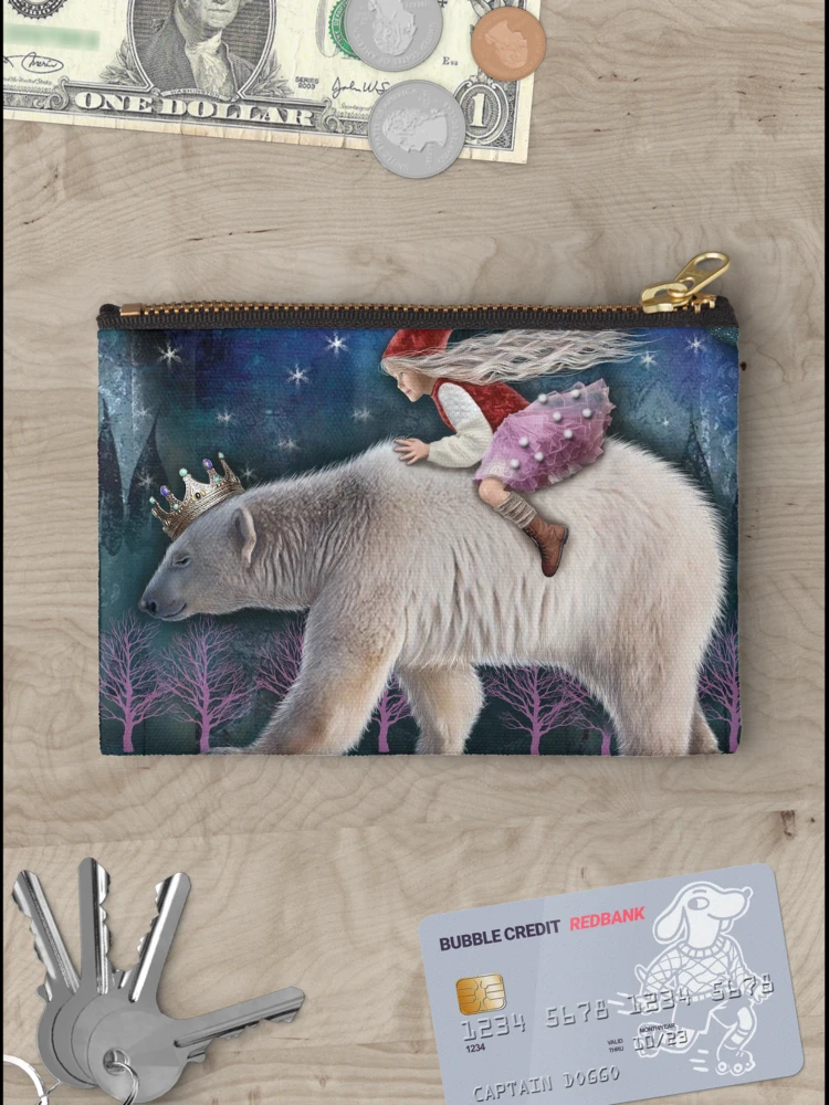 Thumbnail 3 of 4, Zipper Pouch, POLAR BEAR RIDE designed and sold by Made Balbat.
