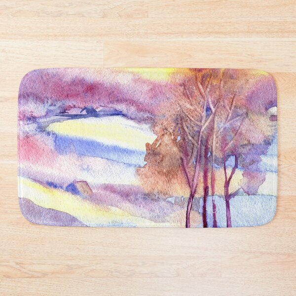 Item preview, Watercolor Winter Sunset designed and sold by adortopia.