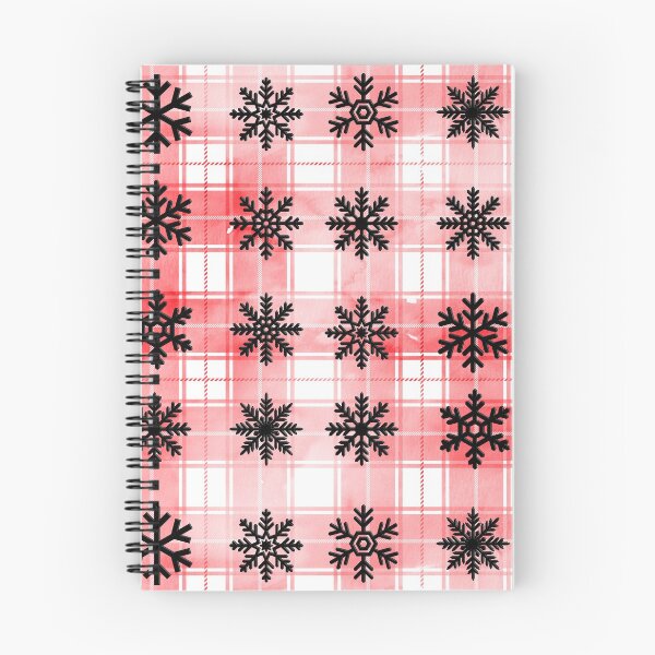 Item preview, Red Christmas Plaid Snowflakes patterns designed and sold by NiAArtland.