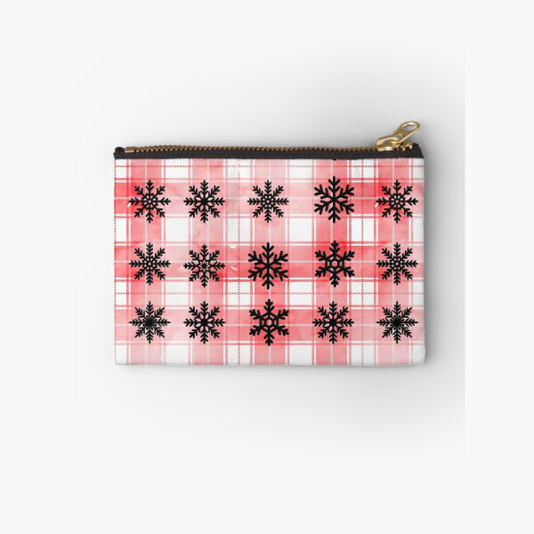 Item preview, Red Christmas Plaid Snowflakes patterns designed and sold by NiAArtland.