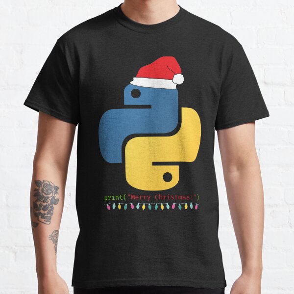 Christmas Python Logo Programmer Classic T-Shirt