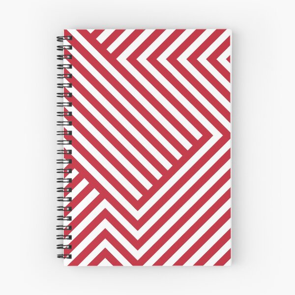 Item preview, Preppy Wihte and Red Stripes Abstract Geometric Optical Illusion Lines designed and sold by IamTrending.
